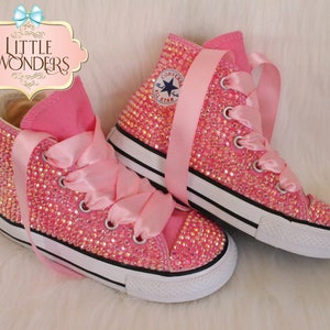 Infant & Toddlers Girlcrystal Rhinestone Pink Converse - Etsy