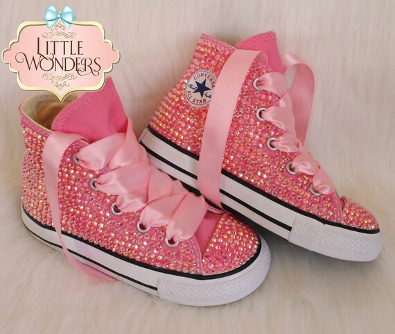 pink rhinestone converse