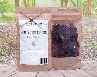 Hibiscus Dried Flowers Tea Health Embassy 100% Natural Herbal Tea