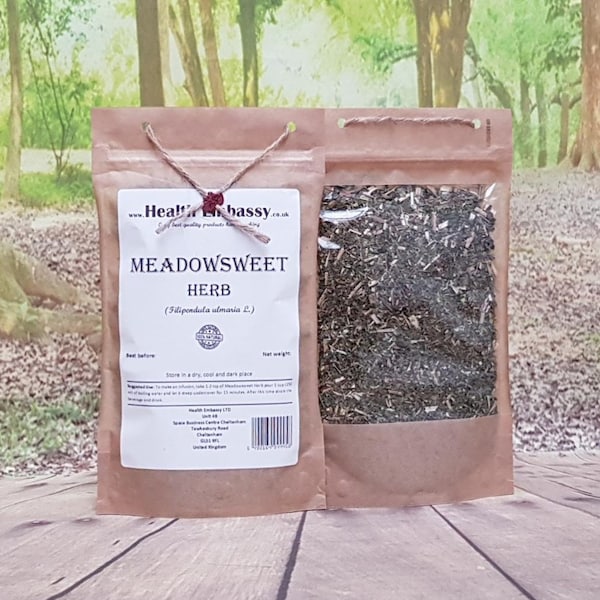 Meadowsweet Herb (Filipendula ulmaria L) Health Embassy 100% Natural Herbal Tea