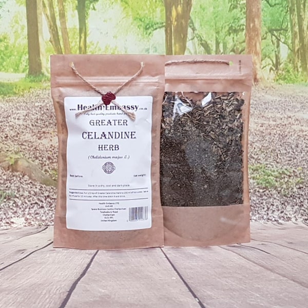 Greater Celandine Herb ( Chelidonium majus L ) Health Embassy Natural Herbal Tea