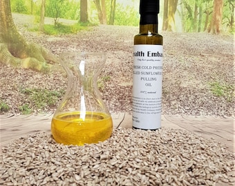 Frische kaltgepresste geschälte Sonnenblumenkerne Pulling Oil Gesundheit Botschaft 250ml