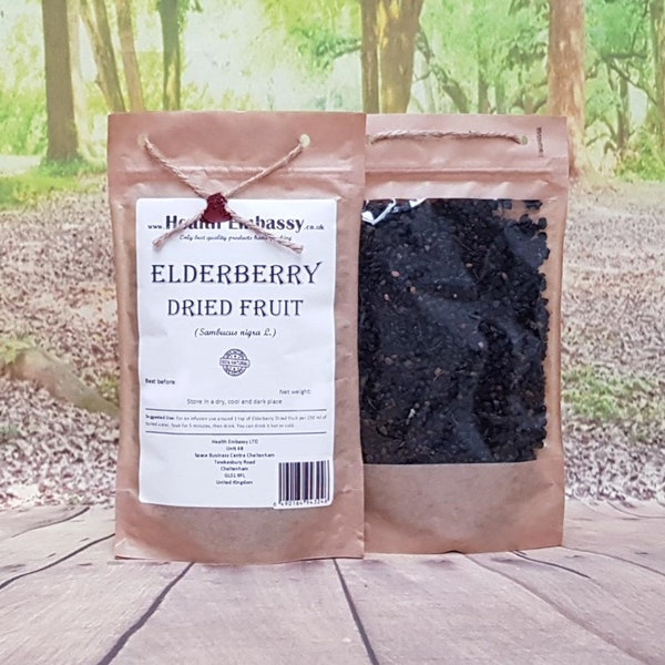 Elderberry Dried Fruit ( Sambucus nigra L ) Health Embassy Natural Herbal Tea