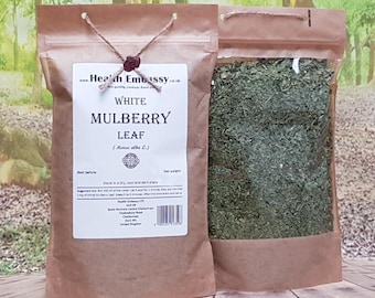 Tè di foglie di gelso bianco (Morus alba L) Health Embassy Tisana 100% naturale