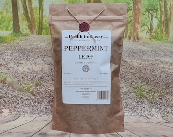 Peppermint Leaf ( Mentha × piperita L ) Health Embassy | Loose Herbal Tea | Pure Peppermint Leaves