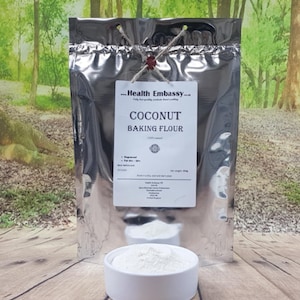 Farine à pâtisserie de noix de coco 450 g Health Embassy 100 % naturelle