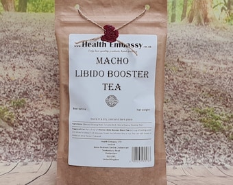 Macho Libido Booster Tea 75g Health Embassy | Blend for Male Wellness and Drive | Enhance Men's Virility and Energy Naturally