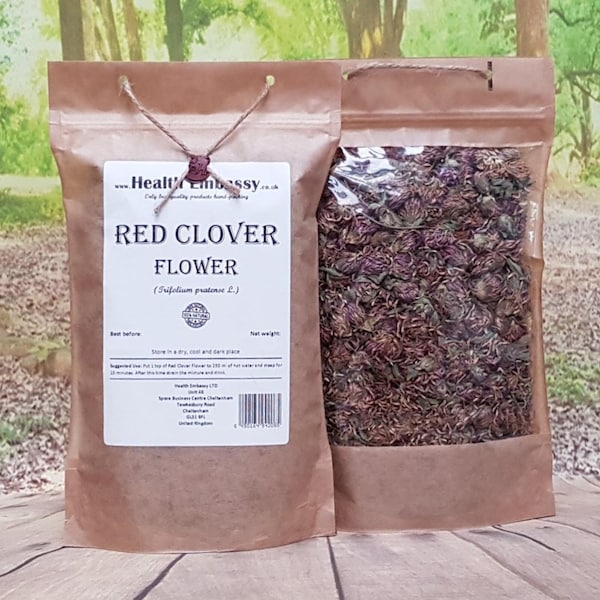 Red Clover Flower ( Trifolium pratense ) Health Embassy 100% Natural Herbal Tea