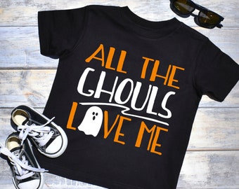 All the Ghouls Love Me, Halloween Shirt for Boys, Halloween Shirt Boys, Boys Halloween Shirt, Halloween Shirt Baby, Baby Halloween HWN S97