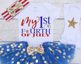 1st 4th of July, 4th of July Outfit, 4th of July Outfit Baby Girl, 4th of July Girl, My 1st 4th of July Outfit 4JY (RWB)