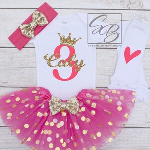3rd Birthday Girl Outfit, Personalized Third Birthday Outfit, 3rd Birthday Outfit, 3rd Birthday Girl Cake Smash Outfit S144 3BD (HOTP)