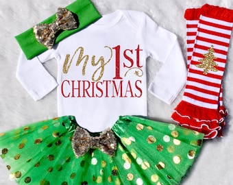 My 1st Christmas. My 1st Christmas Outfit Girl. My First Christmas. My 1st Christmas Girl. Baby Girl Christmas. Long Sleeve. S11 XMS (GREEN)
