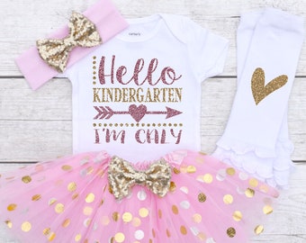 Hello Kindergarten *CUSTOM Name* Kindergarten Shirt Girls, Custom Kindergarten Shirt, Kindergarten Outfit, School Shirt S91 BTS (LIGHTP)