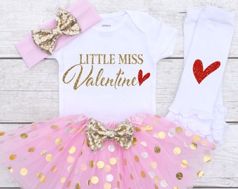 Valentine Shirt. Little Miss Valentine. Girls Valentine's Day Outfit. Valentine Outfit Girl. Baby Girl Valentine Outfit S39 VDY (LIGHTP)