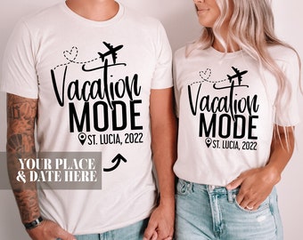 Vacation Mode Shirts / UNISEX FIT / Custom Vacation Shirts, Girls Trip Shirts, Couples Shirts, Family Vacation Shirts, Airplane Shirt
