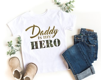 Daddy is My Hero, Veteran Dad Shirt, Military Kid Shirt, Deployment Home Coming Shirt, Daddy is My Hero Shirt, MIL