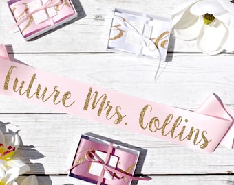 Future Mrs Sash. Bachelorette Party Sash. Bride Sash. Mrs. Sash. Bachelorette Sash. Bride to Be Sash. Custom Bachelorette Party Sash.