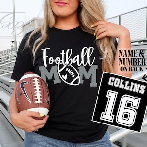 Football Mom Shirt * UNISEX FIT * Custom Football Mom Shirt, Custom Football Shirt, Mom Football Shirt, Name and Player Number