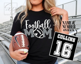Football Mom Shirt * UNISEX FIT * Custom Football Mom Shirt, Custom Football Shirt, Mom Football Shirt, Name and Player Number