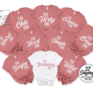 Camisas de cumpleaños de grupo *UNISEX FIT* Camisas de grupo de cumpleaños. El cumpleaños uno. Camisetas de viaje para niñas. Camisas de amigos. Camisas de cumpleaños. S170 BPS
