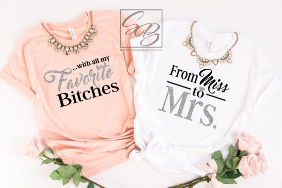 Bridal Party T-Shirt - From Miss To Mrs. Bridal Party T-Shirt - From Miss To Mrs.