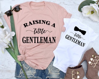 Raising a Little Gentleman, Mom and Son Shirts, Mom of Boys Shirts, Mom and Baby, Mom and Me, Mother Son Shirts (MAM)