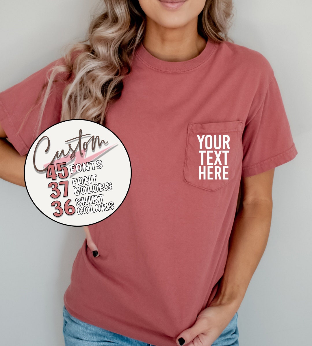 Custom Pocket Shirt, Custom Pocket Tee, Personalized Shirt, Custom Tee