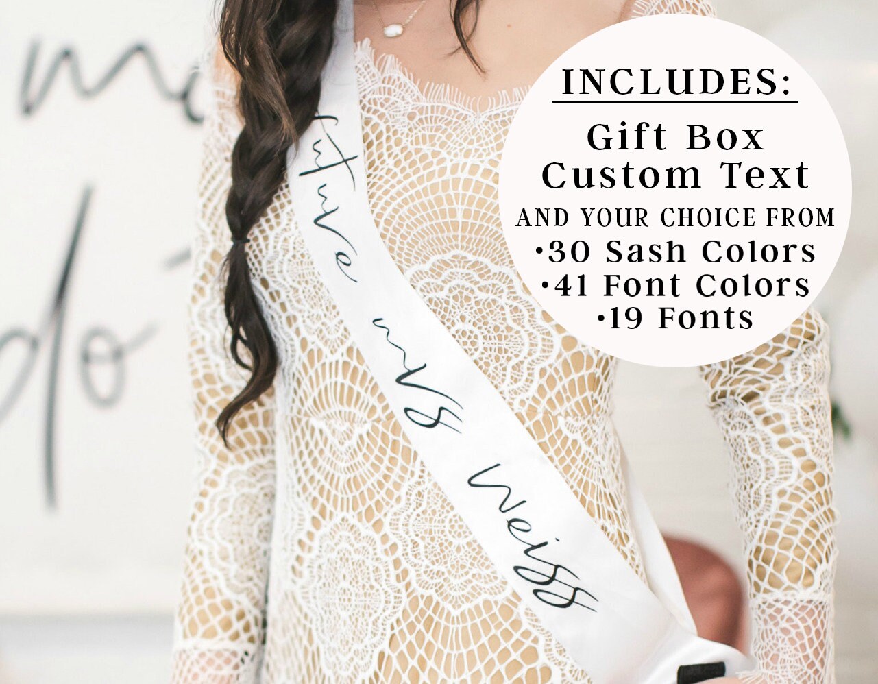 Bride Sash CUSTOM BRIDE SASH Custom Sash Custom Etsy