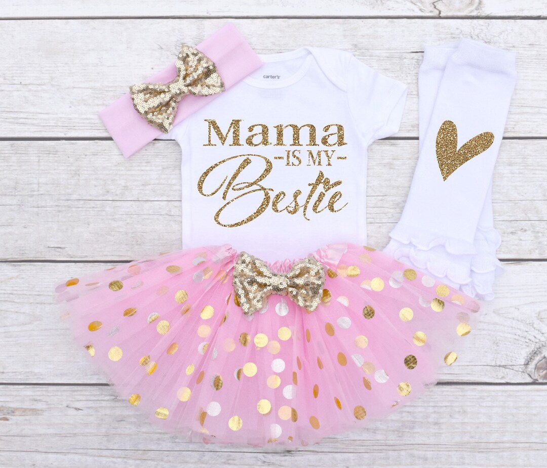 Children's Mama's Bestie Textured Outfit Set
