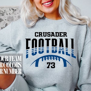 Custom Football Sweatshirt, Football Team Sweatshirt, Football Season Sweater, Custom Football, Football Mom Sweatshirt