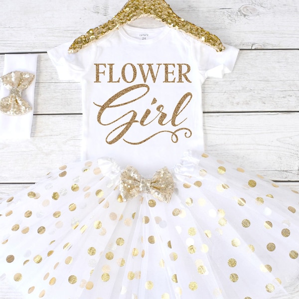 Flower Girl. Flower Girl Shirt. Flower Girl Outfit. Flower Girl Tutu Outfit. Flower Girl TShirt. Rehearsal Dinner. S28 FWG (WHITE)