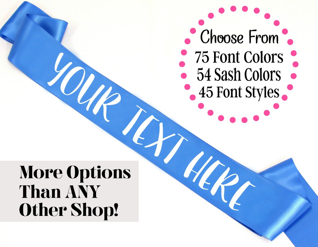 Custom Sash. Custom Bachelorette Party Sash. Custom Birthday Sash