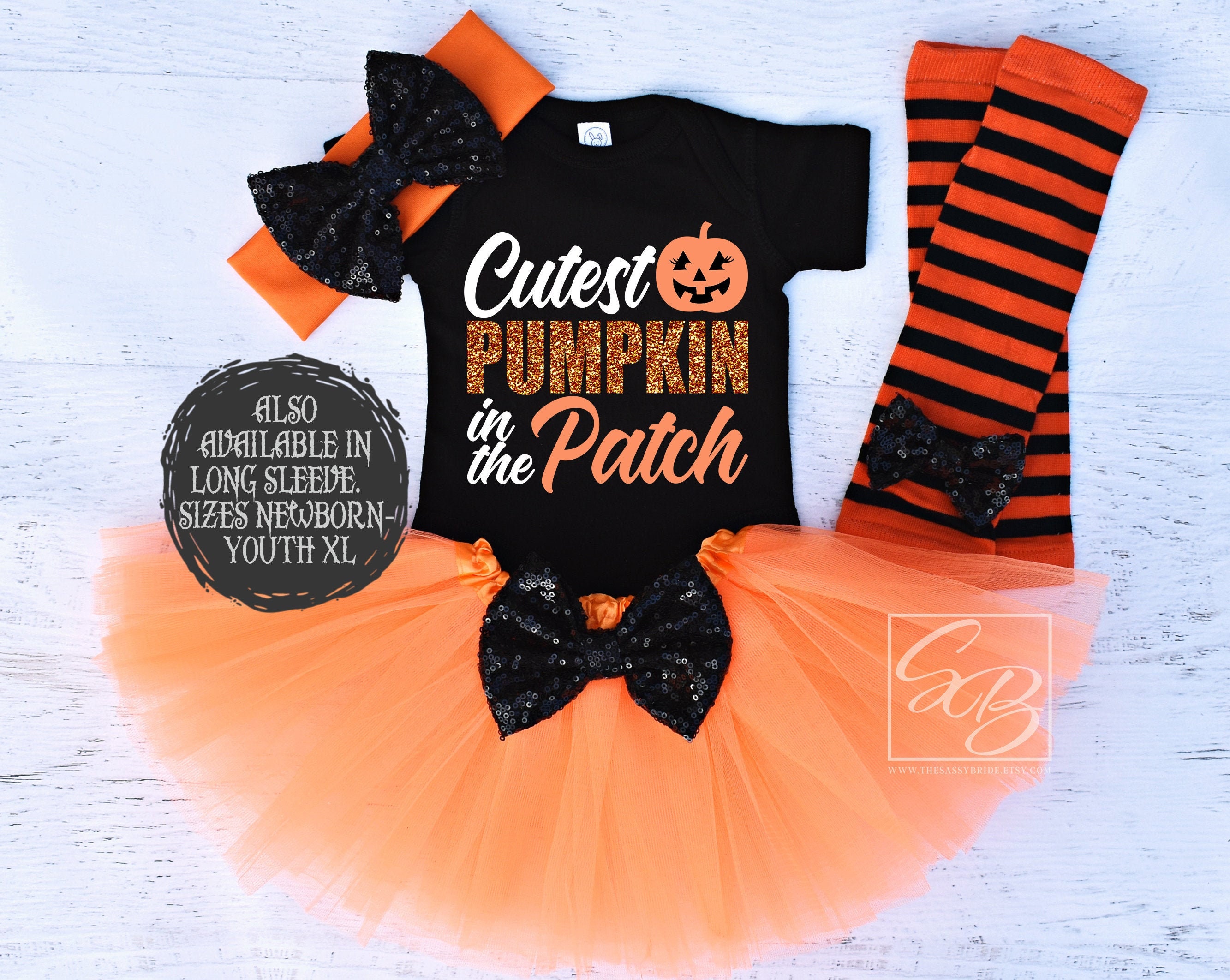 Cutest Pumpkin in the Patch Halloween Outfit Girl Halloween | Etsy