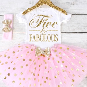 Turquoise Girls 5th Birthday tutu outfit Aqua Girls birthday Outfit Five and fabulous