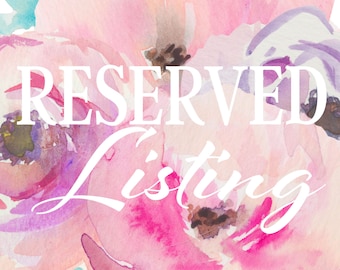 RESERVED LISTING - Rush Order + Upgrade to UPS Ground Shipping