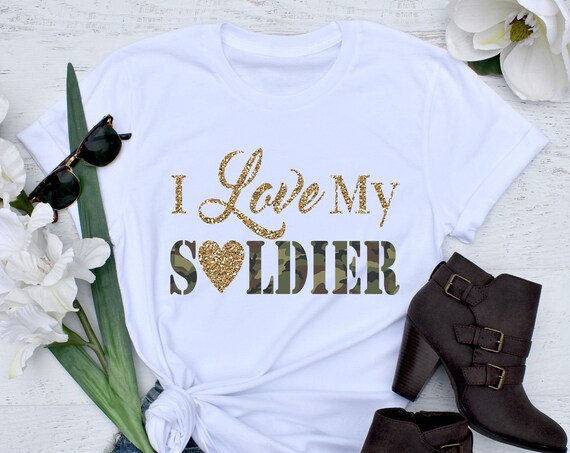 I Love My Solider Shirt *UNISEX FIT* Military Wife Shirt, Military