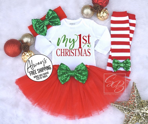 My first christmas outfit baby clearance girl