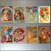 A set of 8 Vintage French Art Nouveau Bohemian Poster Prints Fridge Magnets - No.1 