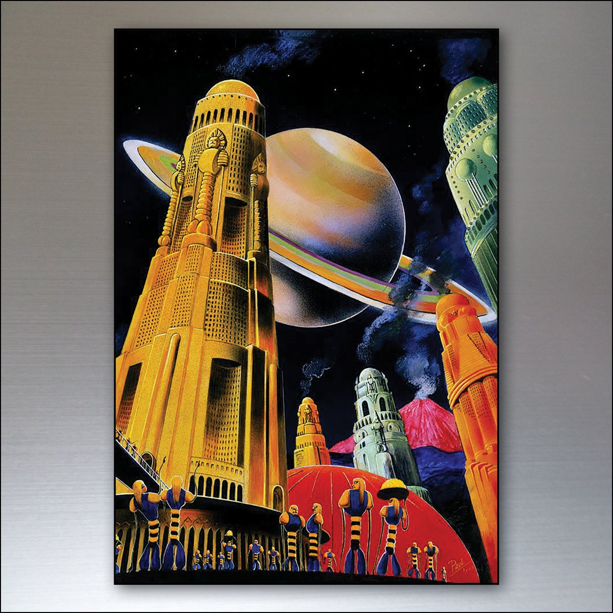 fridge magnets sci fi Vintage retro novels artwork set of 8 science fiction No.1