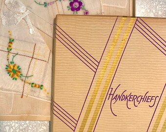 Vintage Paper HandkerchiefsNapkins 20 pieces Made In England Paper Hankies in Original Box