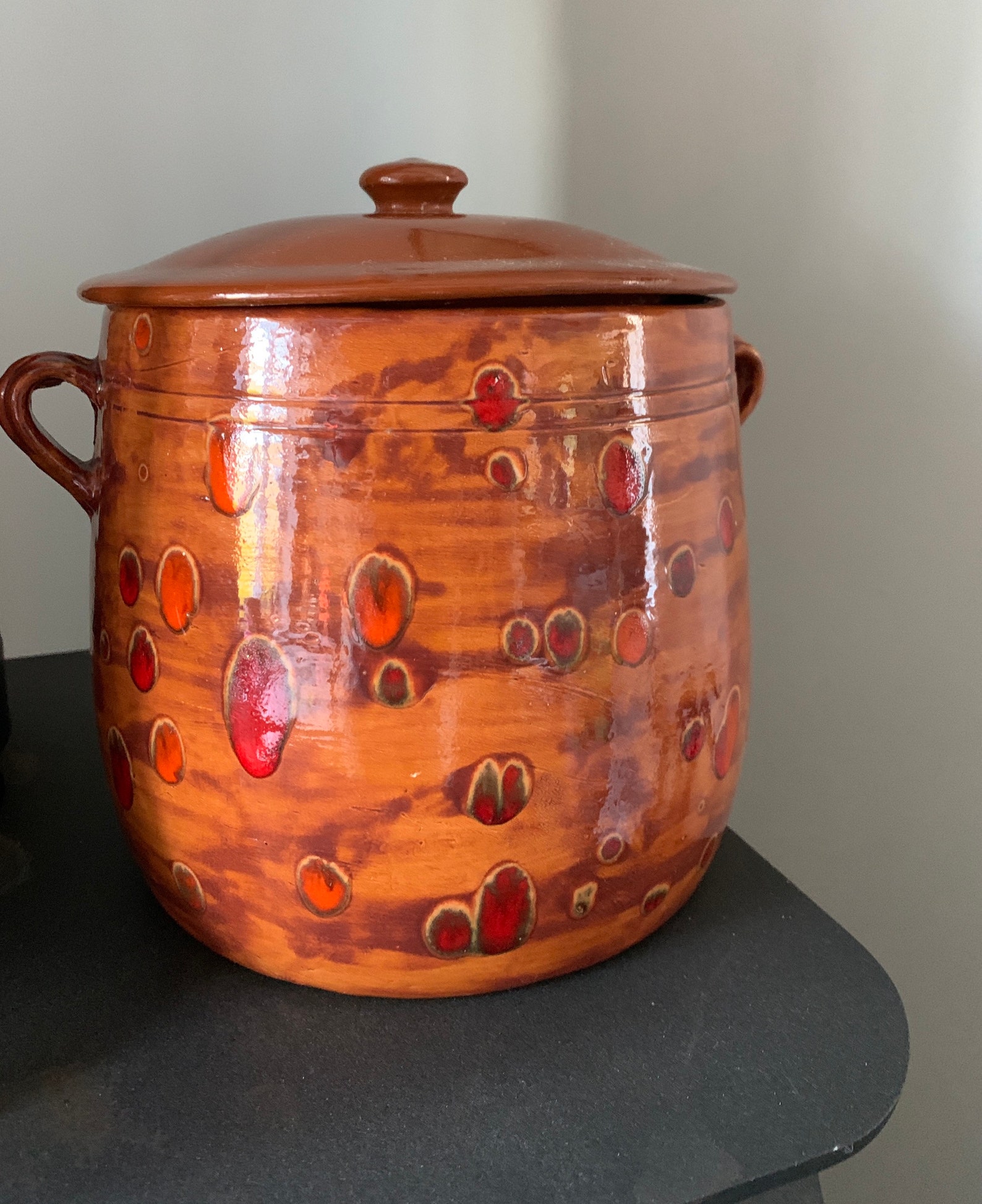 Earthenware Pickling Sauerkraut Crock Vintage Ceramic Clay Etsy