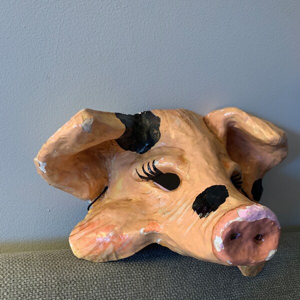 Paper Mache Pig Etsy