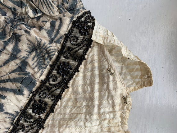 Vintage Costume- Gilded Age Antique Black Lace Be… - image 5