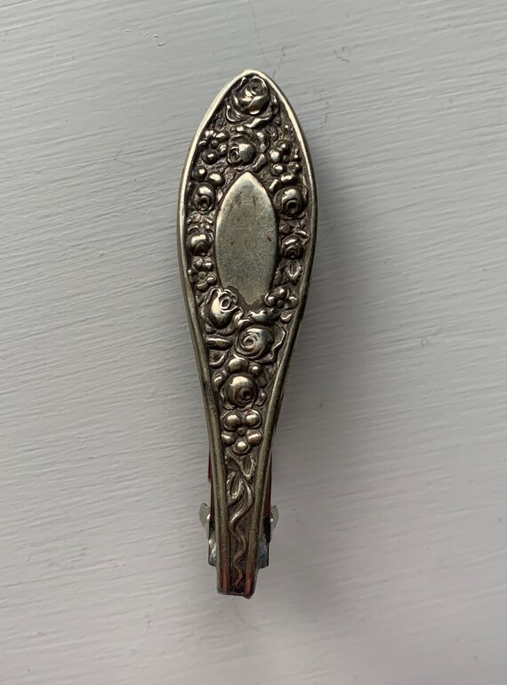 Vintage Silver Spoon or Fork Hair Barrette Made o… - image 3