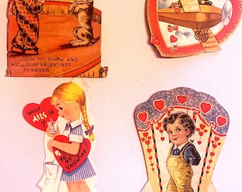 Vintage Valentine's Day Cards/Ephemera, Scrapbooking Supplies