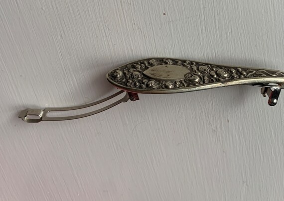 Vintage Silver Spoon or Fork Hair Barrette Made o… - image 2