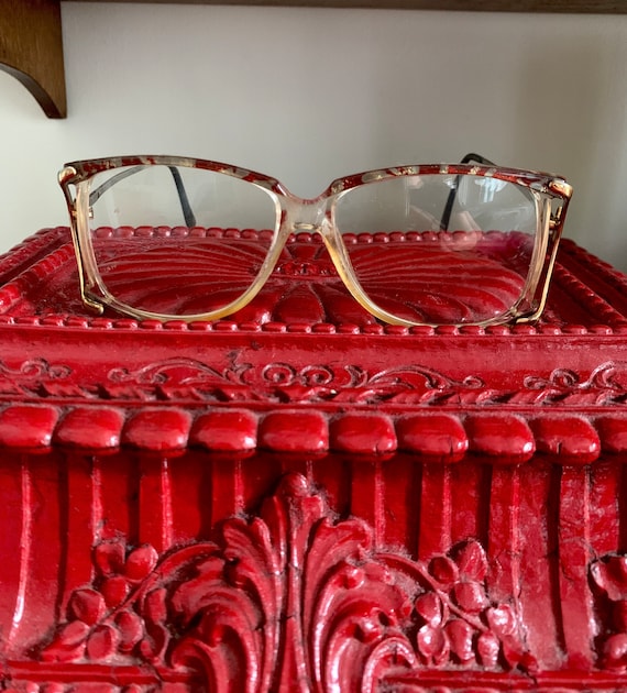 Red Grandpa Thick Hipster Rectangle Reading Glasses