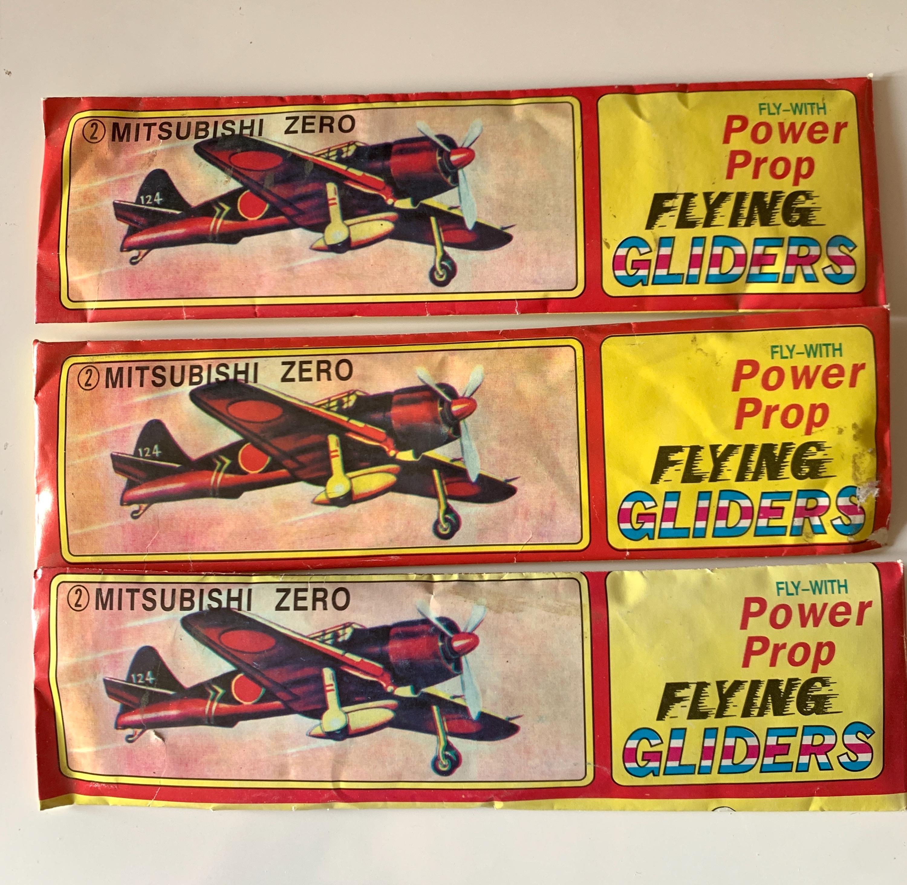 Vintage Mitsubishi Zero Gliders: WWII Navy Toy Planes - Unopened