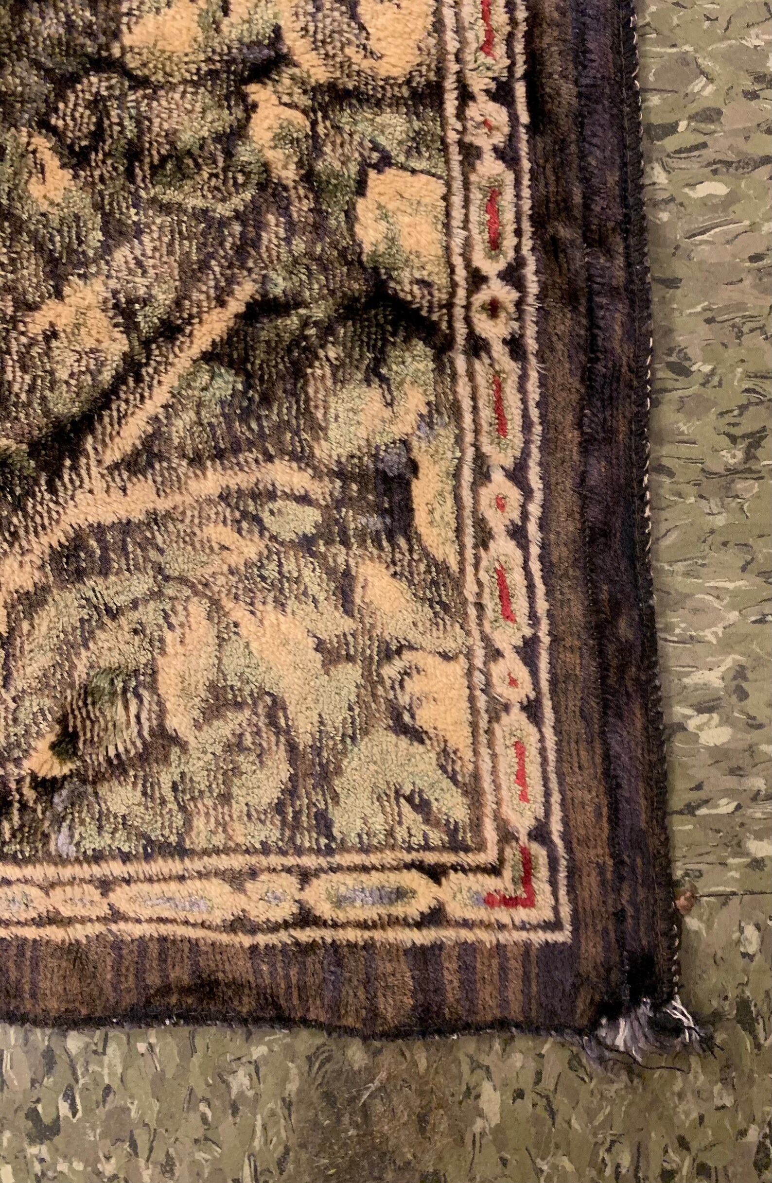 Vintage Velvet 70s Wall Tapestry or Small Rug Cabin Art Etsy