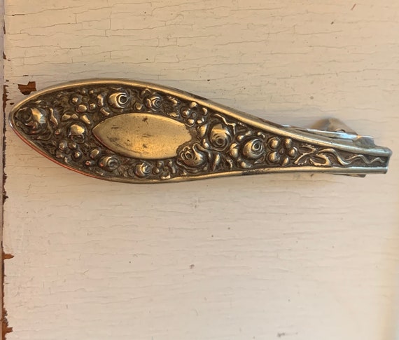 Vintage Silver Spoon or Fork Hair Barrette Made o… - image 8